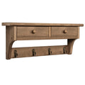Emfogo Coat Hooks Wall Mounted Rustic Wood Coat Rack Wall Mount Shelf with Hooks Farmhouse Wall Coat Rack with Shelf & Coat Hook for Entryway Mudroom Bedroom Kitchen Bathroom(Walnut)
