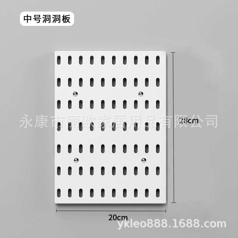 Wall-Mounted Storage Rack with Hooks for Home Use
