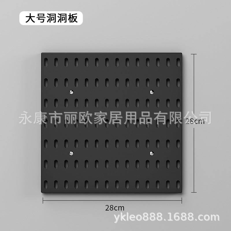 Wall-Mounted Storage Rack with Hooks for Home Use