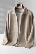 Men's Wool Knit Cardigan for Autumn and Winter
