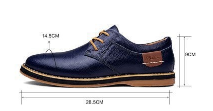 Men's Casual Leather Shoes - Genuine Cowhide Business Wear