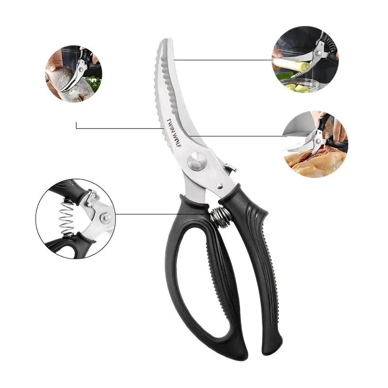 Heavy Duty Poultry Shears for Meat and Vegetables