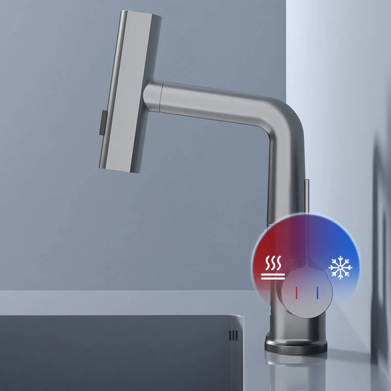 Digital Display Pull-Down Waterfall Basin Faucet