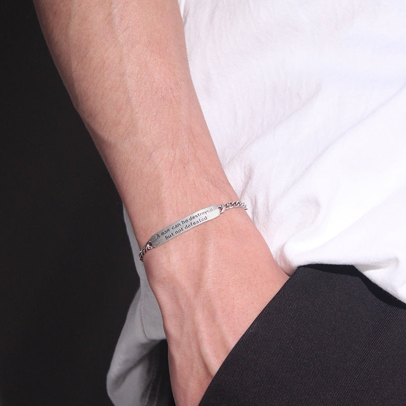 Bracelet thaïlandais en argent vintage pour homme