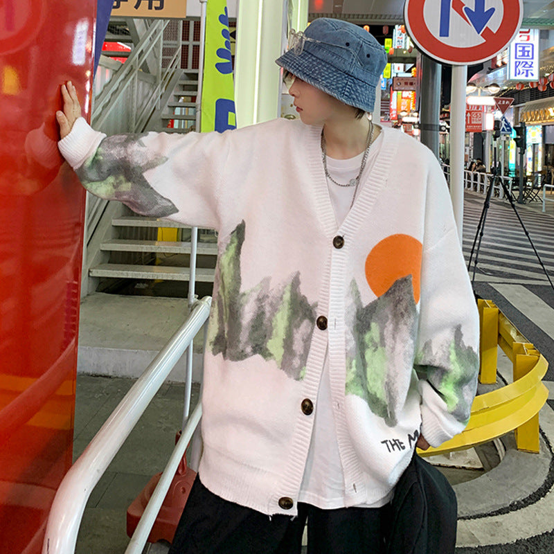 Men's Trendy Loose Cardigan Jacket for Autumn/Winter