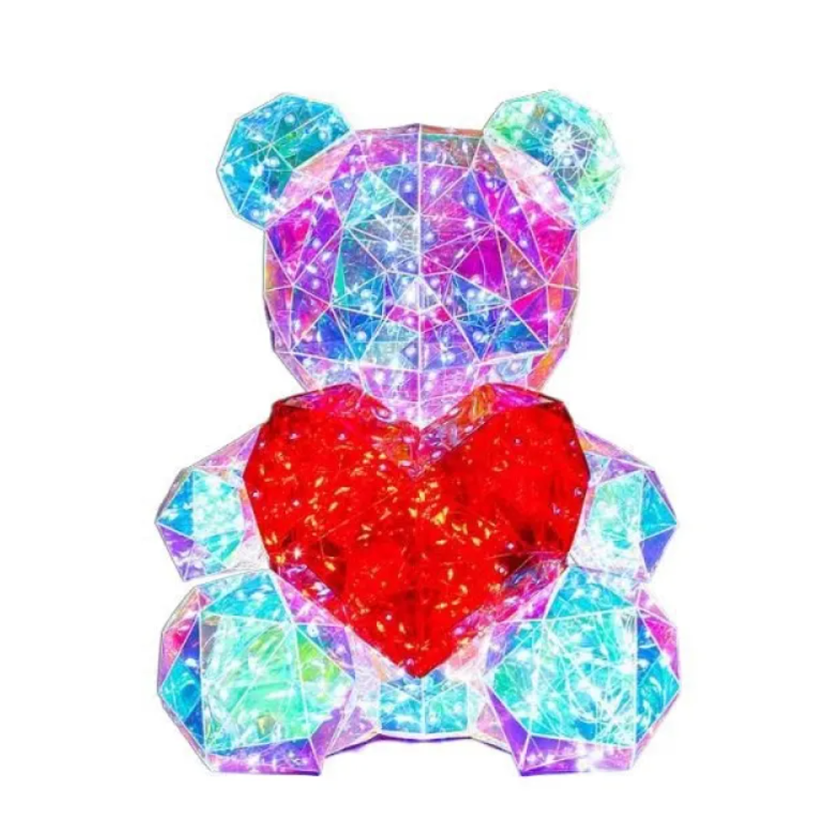 Colorful Luminous Bear Decoration