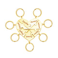 Fashionable Engraved Heart Necklace Set with Keychains