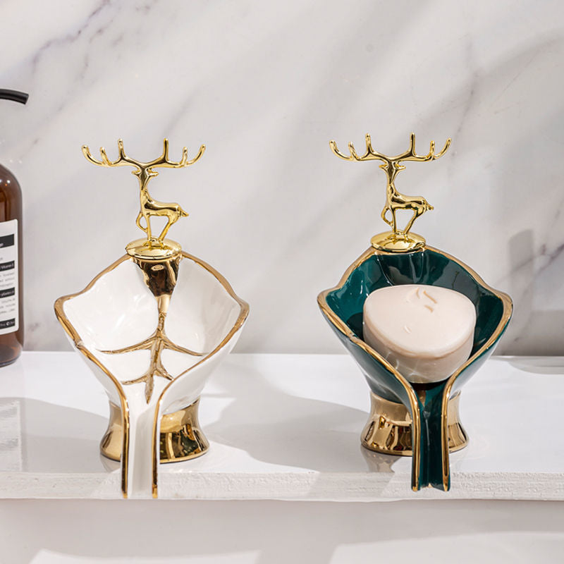 Luxury Creative Portable Leaf Soap Holder for Bathroom