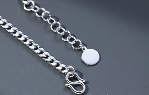 Bracelet thaïlandais en argent vintage pour homme