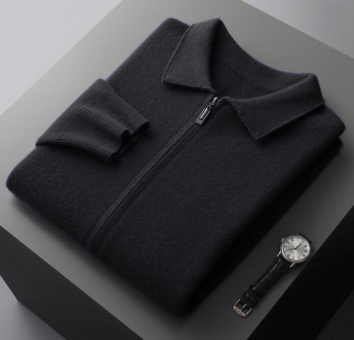 Men's Wool Knit Cardigan for Autumn and Winter