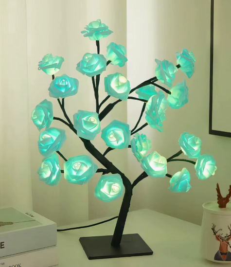 Bedroom Room Rose Tree Lamp Decoration